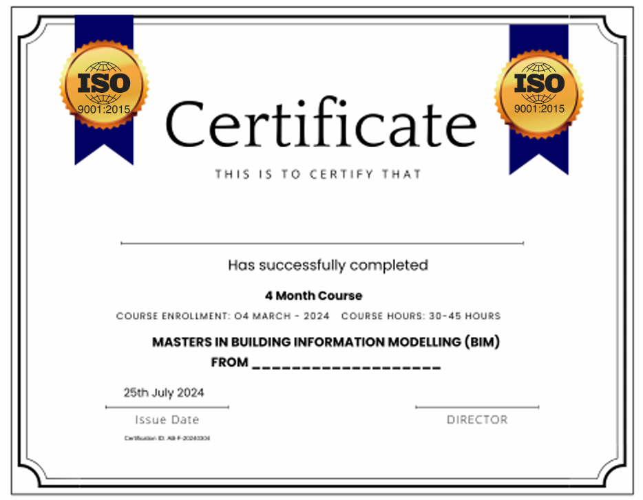 BIM Mantra Academy Course Certificate